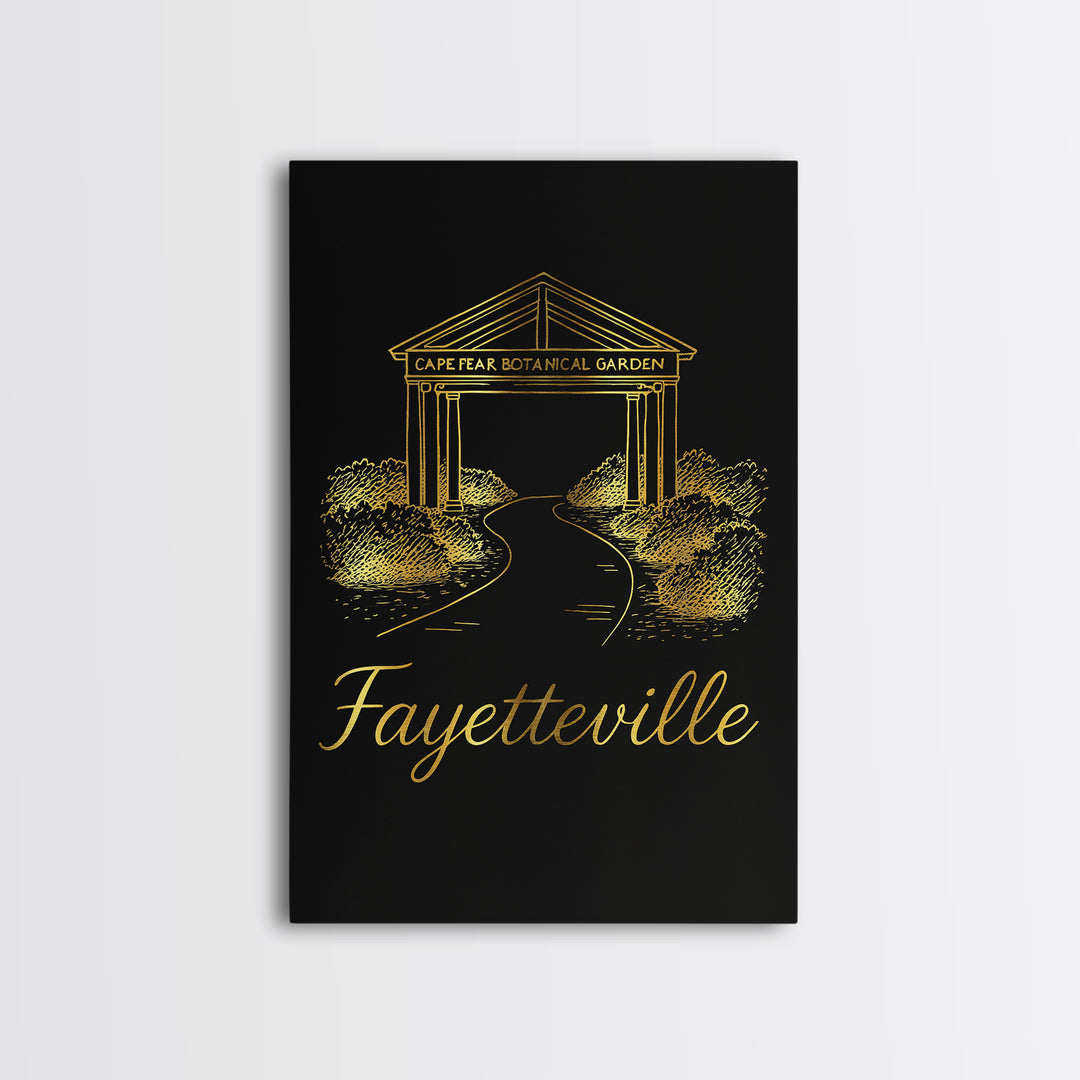 Fayetteville North Carolina Travel Poster, Canvas Print, Dark Minimalist Wall Art, Fayetteville City Art, Travel Wall Art, Wall Art