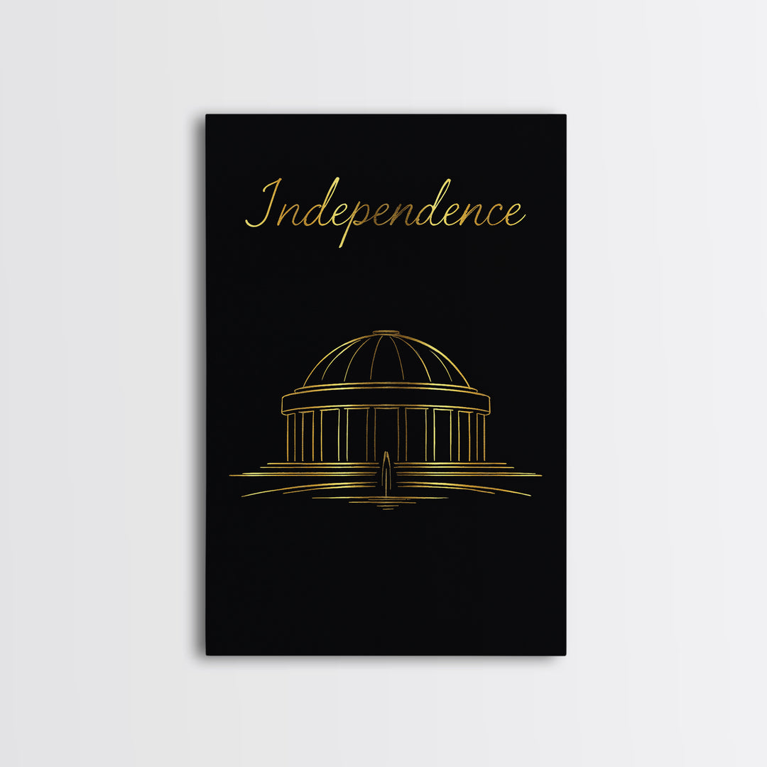 Independence Travel Poster, Canvas Print, Dark Minimalist Wall Art, Independence Travel Art, Fine Art Print, Gift For Travelers