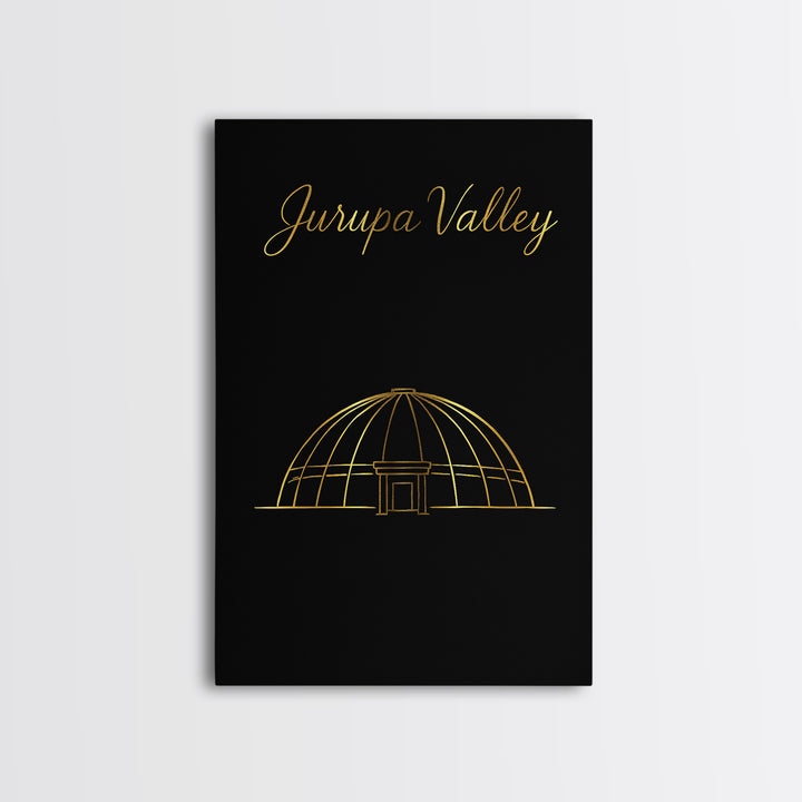 Jurupa Valley California Travel Poster, Canvas Print, Dark Minimalist Wall Art, Jurupa Valley City Art, Home Office Decor, Travel Wall Art