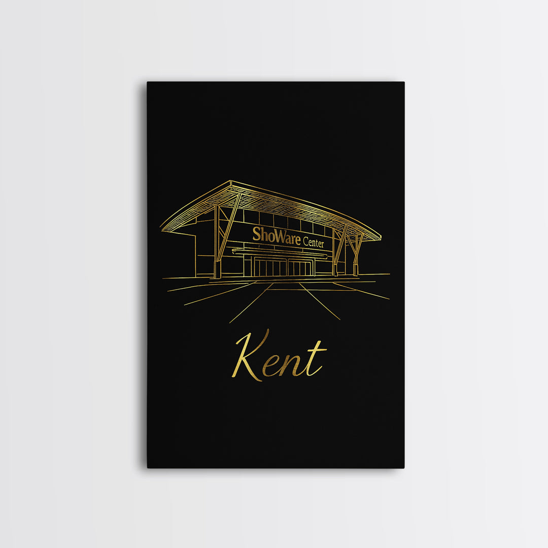 Kent Washington Travel Poster, Canvas Print, Dark Minimalist Wall Art, Kent Wall Art, Travel Poster Art, Travel Art Print, Travel Wall Art