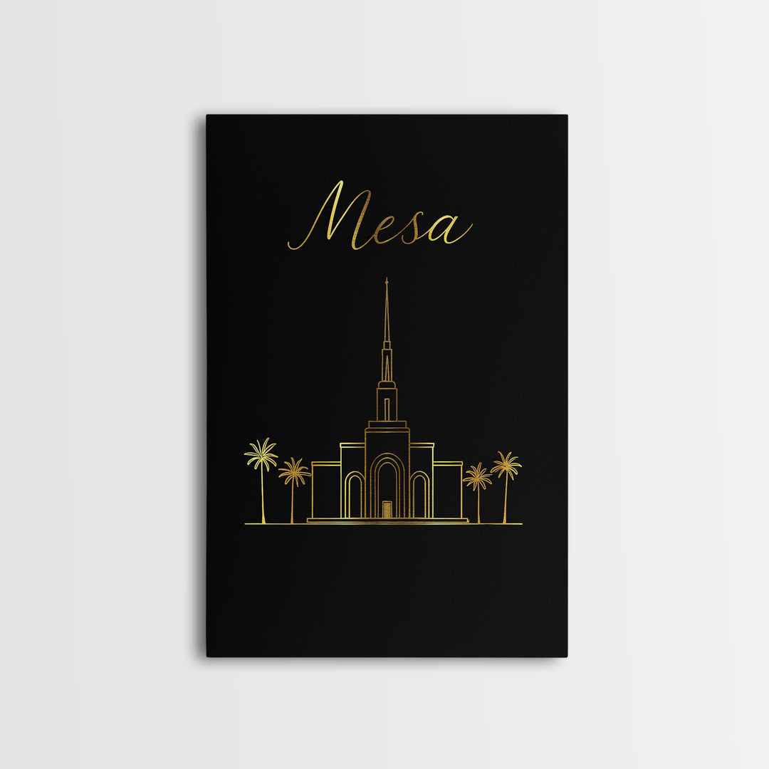 Mesa Travel Poster, Canvas Print, Dark Minimalist Wall Art, Mesa Wall Art, Travel Wall Art, City Travel Prints, Eclectic Wall Decor