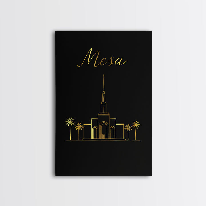 Mesa Travel Poster, Canvas Print, Dark Minimalist Wall Art, Mesa Wall Art, Travel Wall Art, City Travel Prints, Eclectic Wall Decor