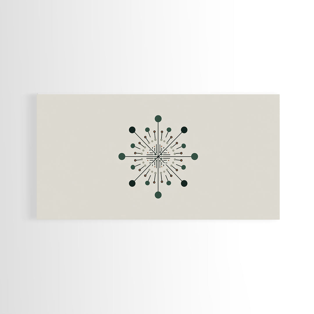 Atomic Green Starburst Wall Art, Midcentury Modern Art, MCM Wall Decor, Geometric Abstract Print, Retro Home Decor For Living Room