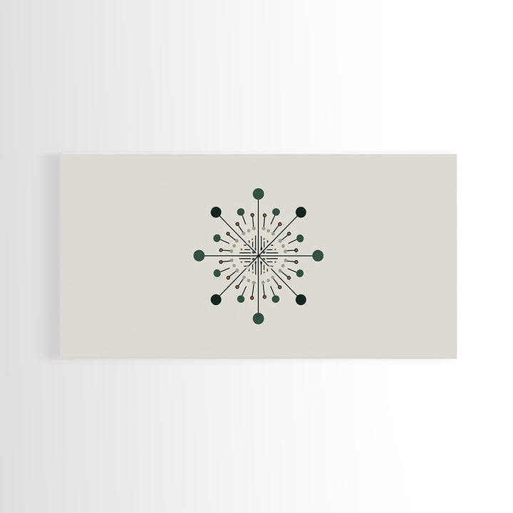 Atomic Green Starburst Wall Art, Midcentury Modern Art, MCM Wall Decor, Geometric Abstract Print, Retro Home Decor For Living Room