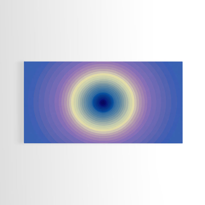 Blue Purple Concentric Circle Wall Art, Modern Abstract Art Print, Soft Geometric Decor, Minimalist Bedroom Poster, Home Decor