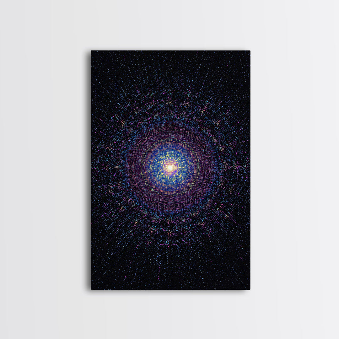 Purple Spiral Galaxy Wall Art, Modern Abstract Art Print, Space Abstract Art, Cosmic Retro Decor, Digital Canvas Print Poster