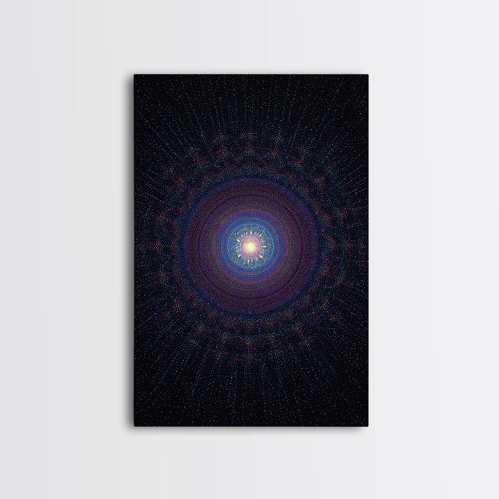 Purple Spiral Galaxy Wall Art, Modern Abstract Art Print, Space Abstract Art, Cosmic Retro Decor, Digital Canvas Print Poster