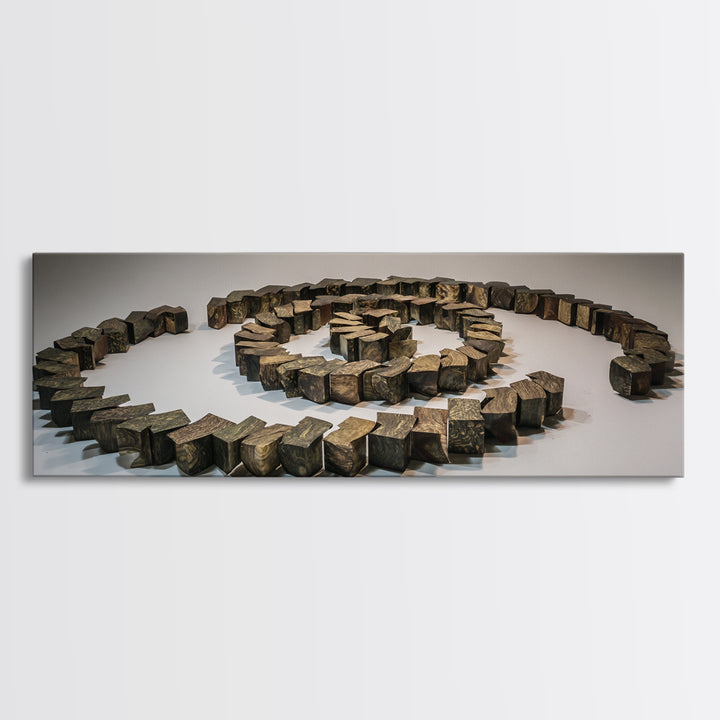 Spiral Stone Earthwork Sculpture Wall Art, Modern Sculpture, Geometric Art, Organic Abstract Decor, Masculine Office Decor