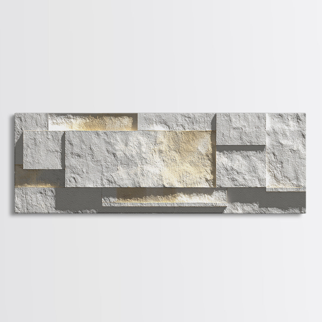 White Textured Relief Geometry Wall Art, Minimalist Modern Abstract Print, Gold Neutral Decor, Elegant Home Office Artwork
