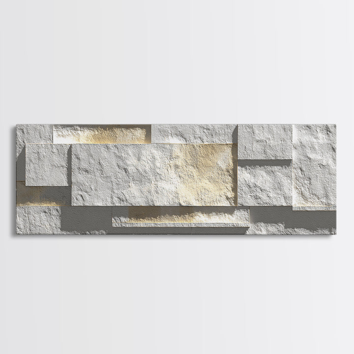 White Textured Relief Geometry Wall Art, Minimalist Modern Abstract Print, Gold Neutral Decor, Elegant Home Office Artwork