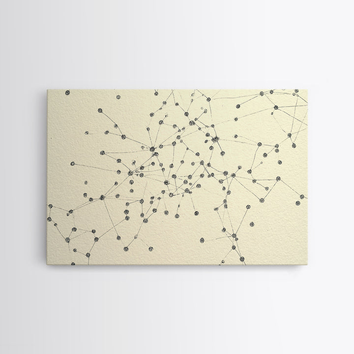 Minimal Network Dots And Lines Wall Art, Geometric Abstract Print, Modern Minimalist Decor, Science Poster, Office Wall Decor