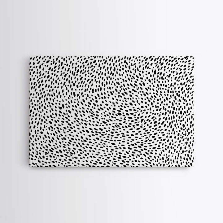 Black White Dash Pattern Wall Art, Minimalist Abstract Art Print, Modern Wall Decor, Scandinavian Modern Home Decor, Office Decor