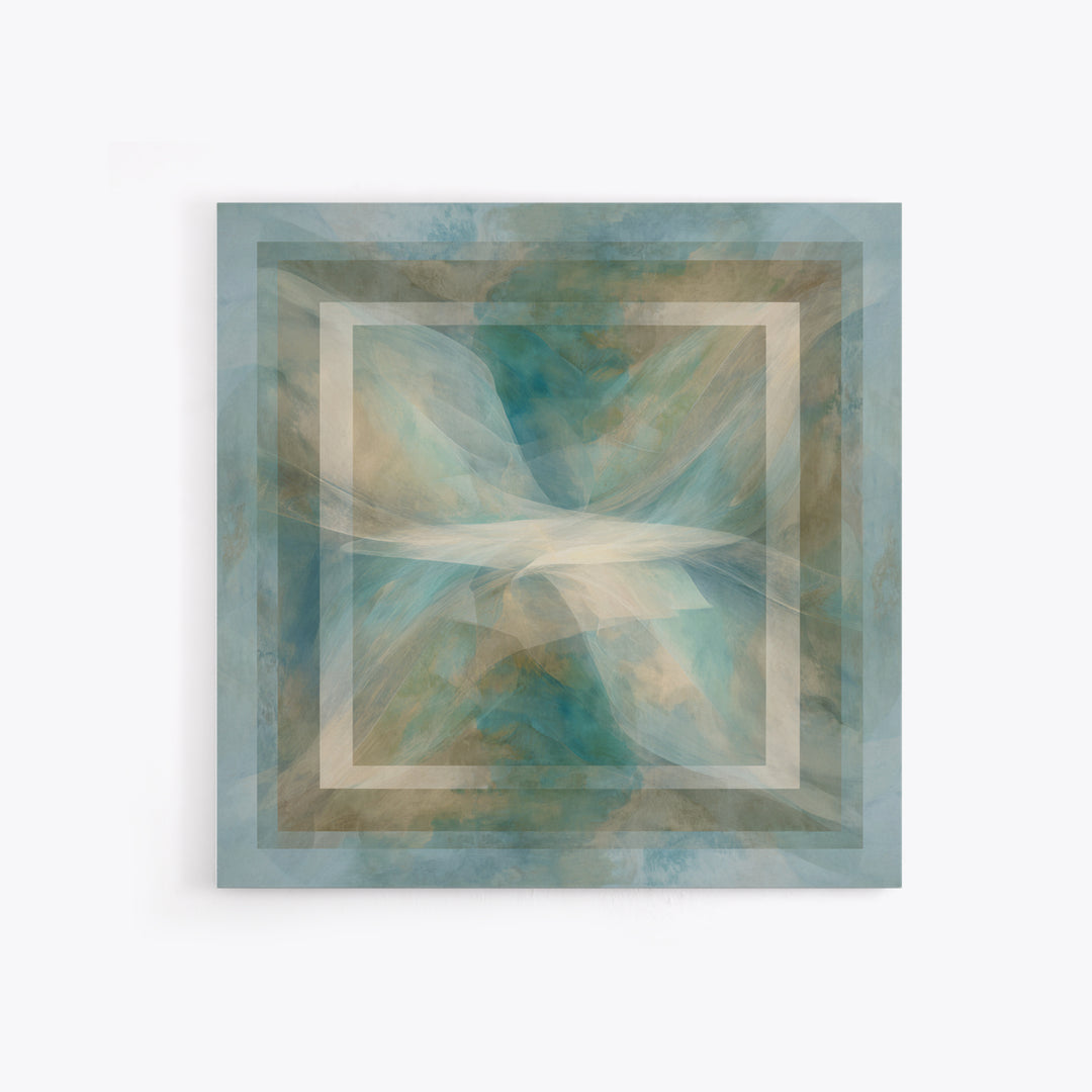 Abstract Breath Waves Canvas Print, Meditation Art, Hanging Wall Art, Living Room Decor, Abstract Art, Stillness, MED-1x1-30