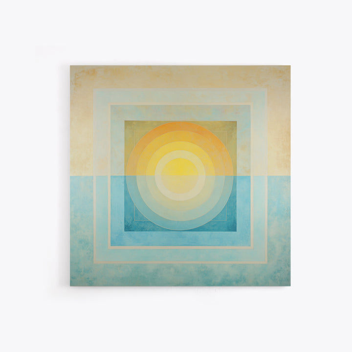 Soft Chakra Color Gradient Without Symbols Overload Canvas Print, Meditation Art, Psychedelic Art, Living Room Decor, Stillness, MED-1x1-34