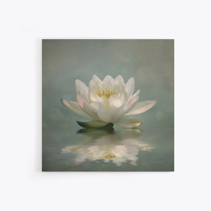Lotus Flower Glowing Canvas Print, Meditation Art, Art Print, Living Room Decor, Watercolor Art, Stillness, Digital Print, MED-1x1-49