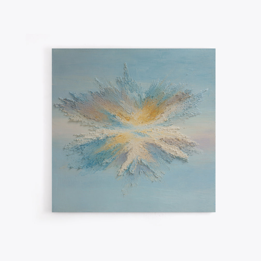 Abstract Breath Waves Framed Canvas Print, Meditation Art, Spiritual Wall Art, Living Room Decor, Abstract Art, Stillness, MED-1x1-6