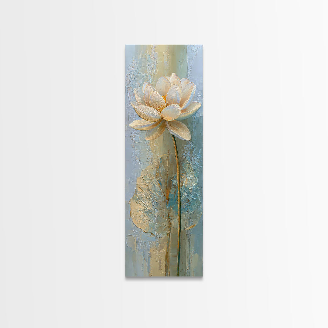 Sacred Geometry Lotus Framed Canvas Print, Meditation Art, Neutral Decor, Living Room Decor, Fine Art, Stillness, Home Decor, MED-1x3-75