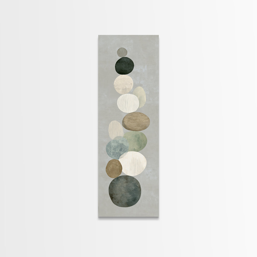 Sand Garden Lines as Minimalist Pattern Canvas Print, Meditation Art, Printable Artwork, Living Room Decor, Stillness, MED-1x3-83