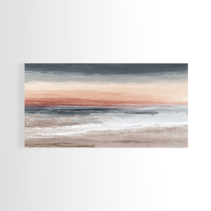 Soft Chakra Color Gradient Without Symbols Overload Canvas Print, Meditation Art, Art Deco, Living Room Decor, Stillness, MED-2x1-54