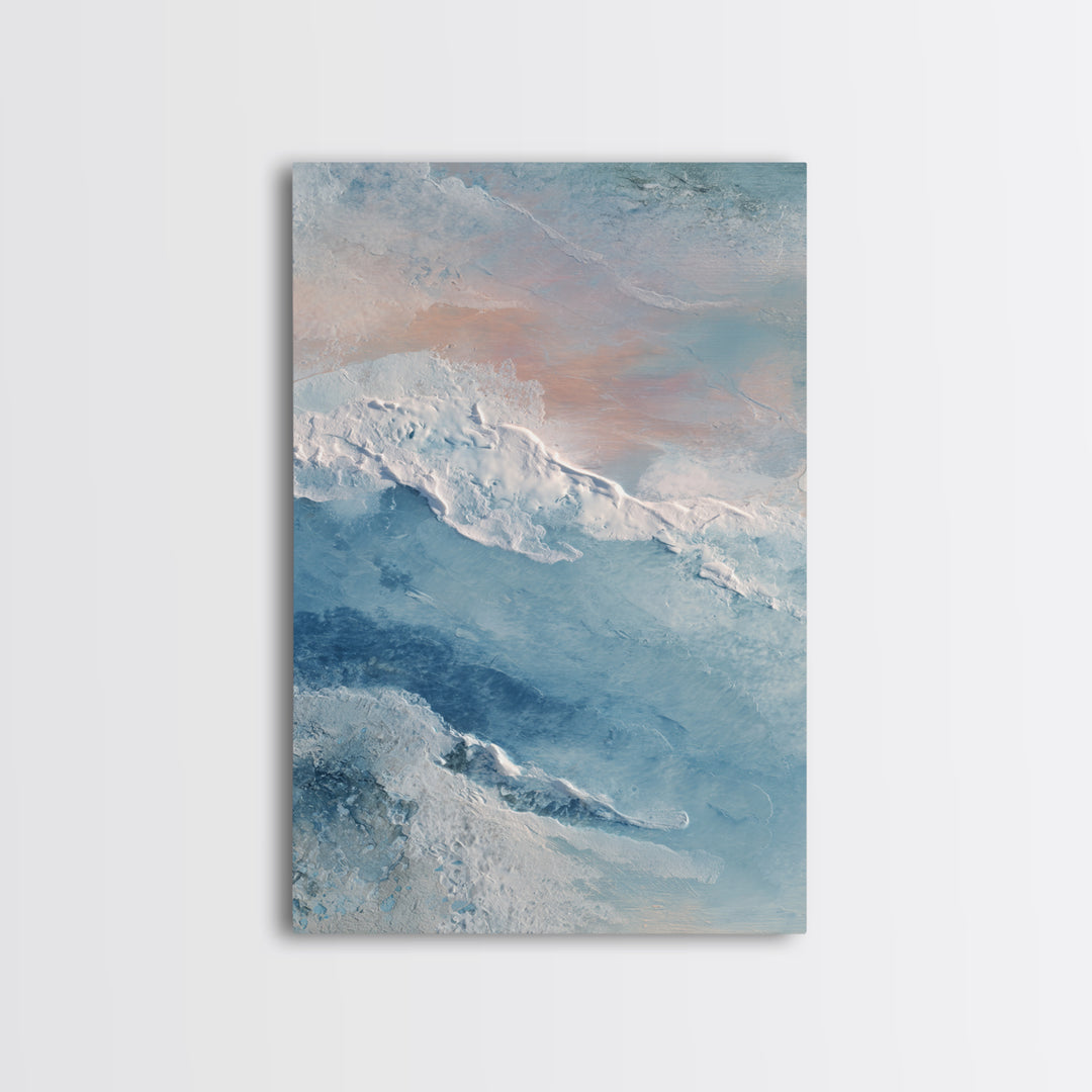 Abstract Breath Waves Canvas Print, Meditation Art, Wall Art, Living Room Decor, Abstract Art, Stillness, Boho Wall Decor, MED-2x3-14