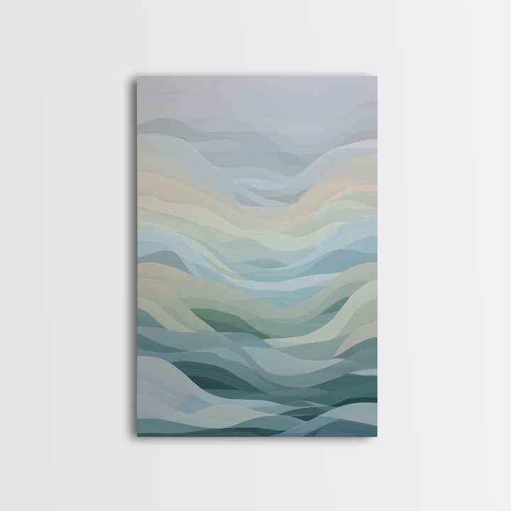 Abstract Breath Waves Canvas Print, Meditation Art, Modern Wall Art, Living Room Decor, Fine Art, Stillness, Buddha Wall Art, MED-2x3-62