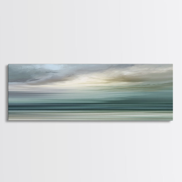 Soft Chakra Color Gradient Without Symbols Overload Canvas Print, Meditation Art, Abstract Wall Art, Living Room Decor, MED-3x1-2