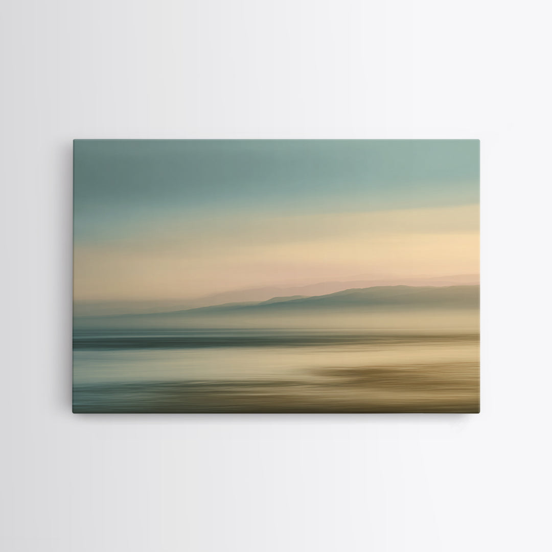 Soft Chakra Color Gradient Without Symbols Overload Canvas Print, Meditation Art, Neutral Wall Art, Living Room Decor, MED-3x2-38