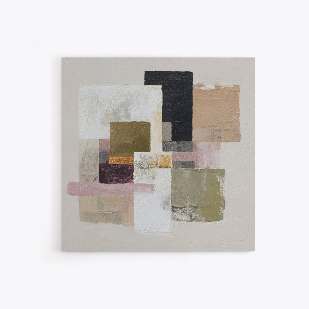 Quiet Stone Stack Framed Canvas Print, Minimalist Art, Movie Poster, Living Room Decor, Abstract Art, Minimal, Modern Wall Art, MIN-1x1-11