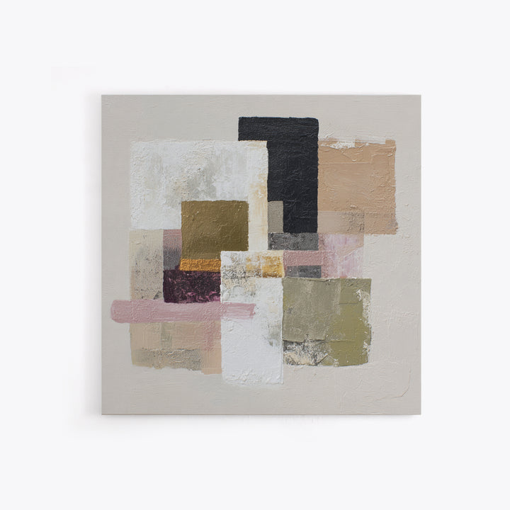 Quiet Stone Stack Framed Canvas Print, Minimalist Art, Movie Poster, Living Room Decor, Abstract Art, Minimal, Modern Wall Art, MIN-1x1-11