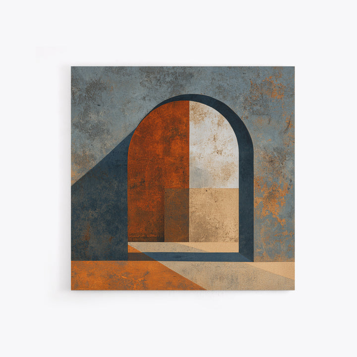 Monochrome Arch and Shadow Composition Framed Canvas Print, Minimalist Art, Gallery Decor, Living Room Decor, Fine Art, Minimal, MIN-1x1-32