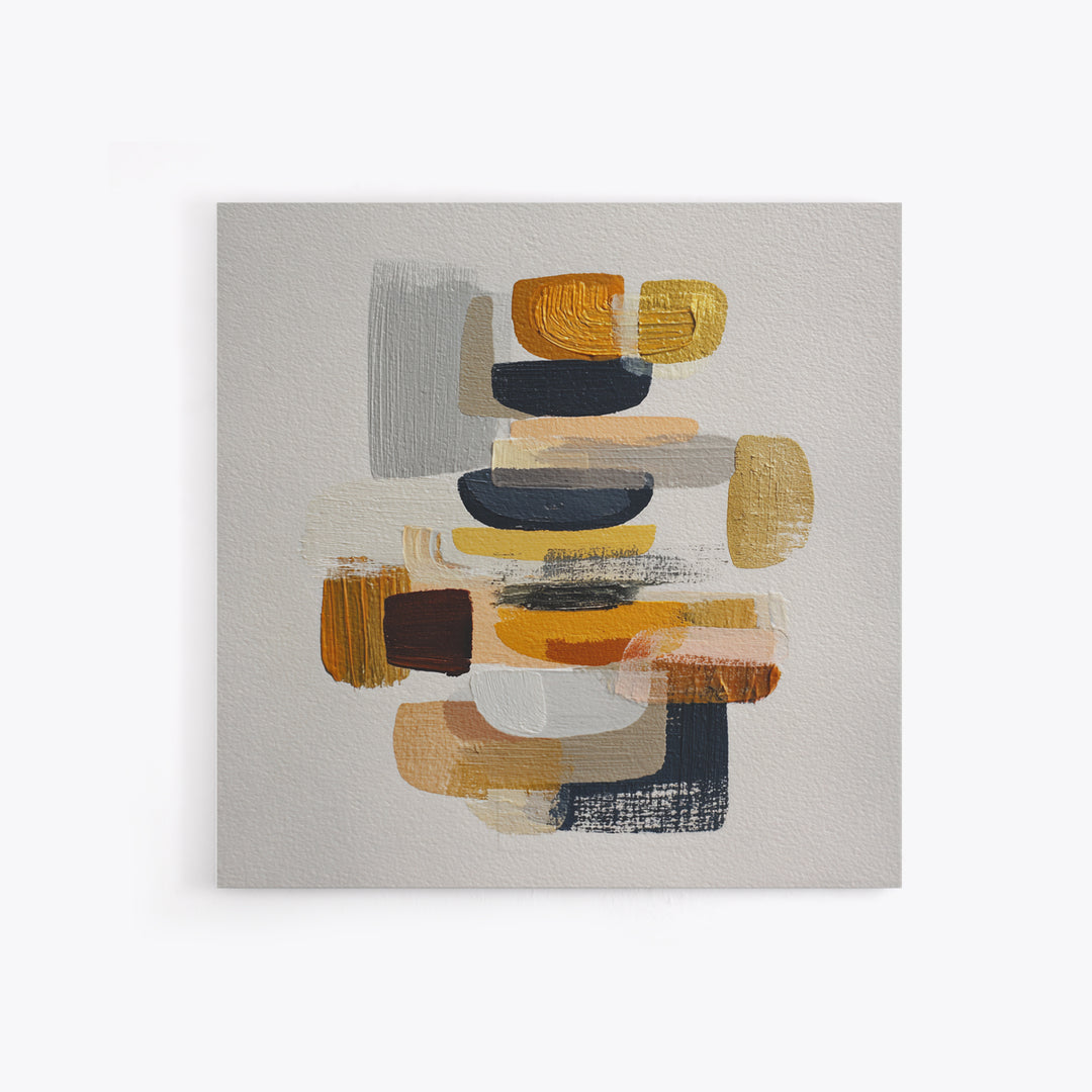 Quiet Stone Stack Canvas Print, Minimalist Art, Printable Art, Living Room Decor, Abstract Art, Minimal, Neutral Decor, MIN-1x1-35