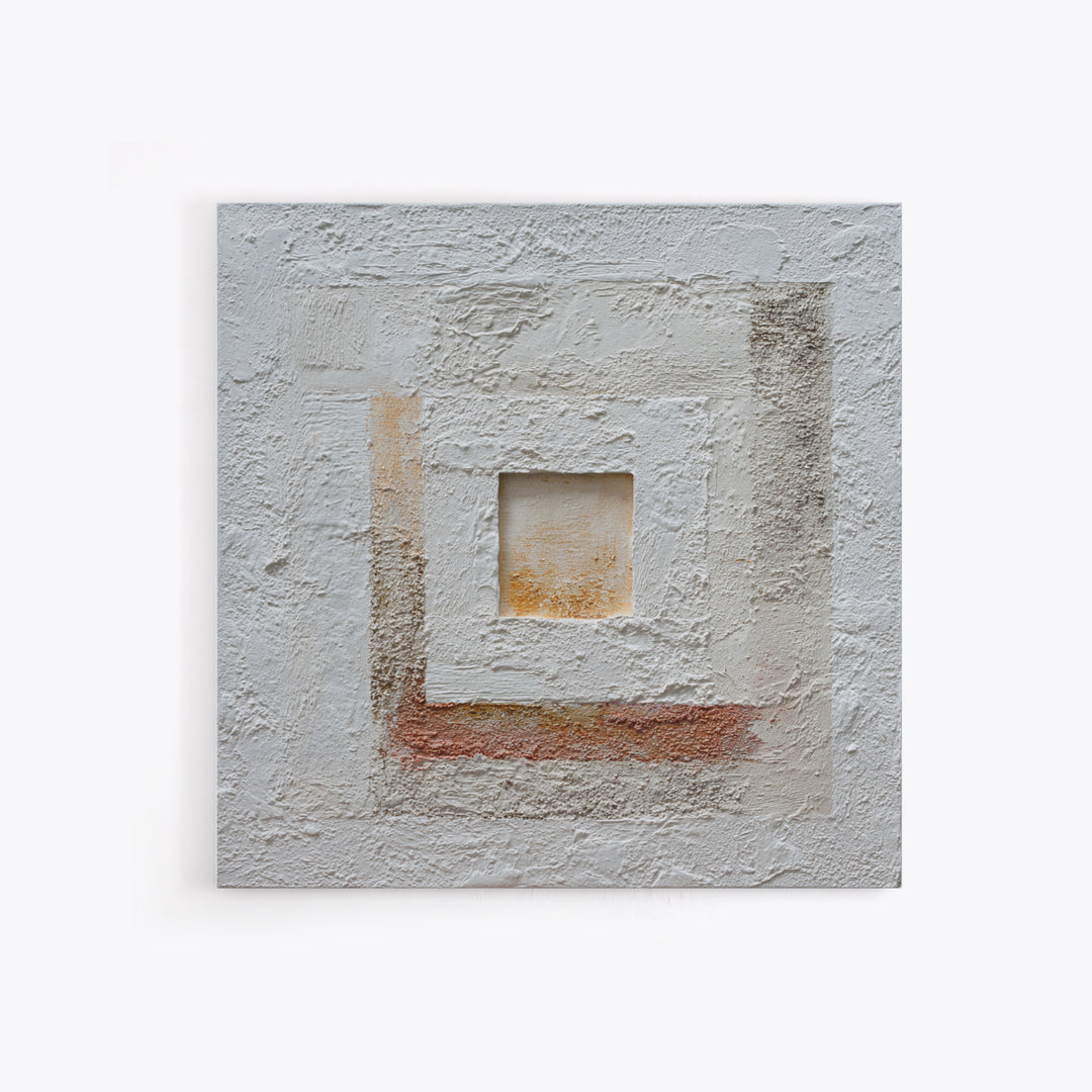 White on White Plaster Texture Study Framed Canvas Print, Minimalist Art, Room Decor, Living Room Decor, Fine Art, Minimal, MIN-1x1-40