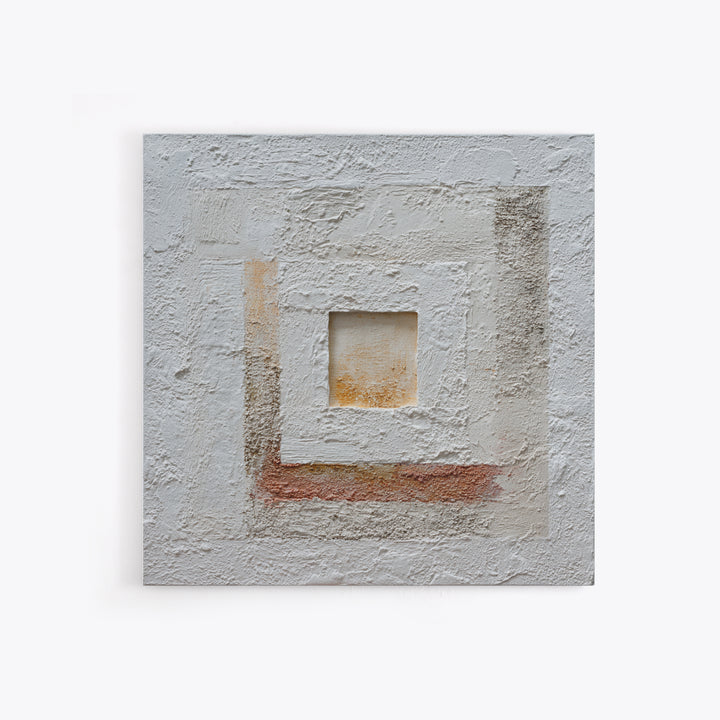 White on White Plaster Texture Study Framed Canvas Print, Minimalist Art, Room Decor, Living Room Decor, Fine Art, Minimal, MIN-1x1-40