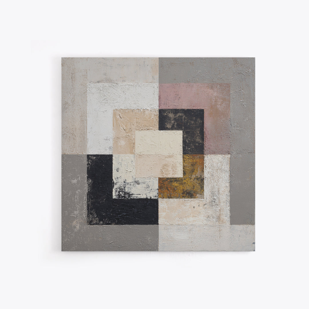Calm Rectangle Composition Framed Canvas Print, Minimalist Art, Art, Living Room Decor, Fine Art, Minimal, Canvas Tote Bag, MIN-1x1-48