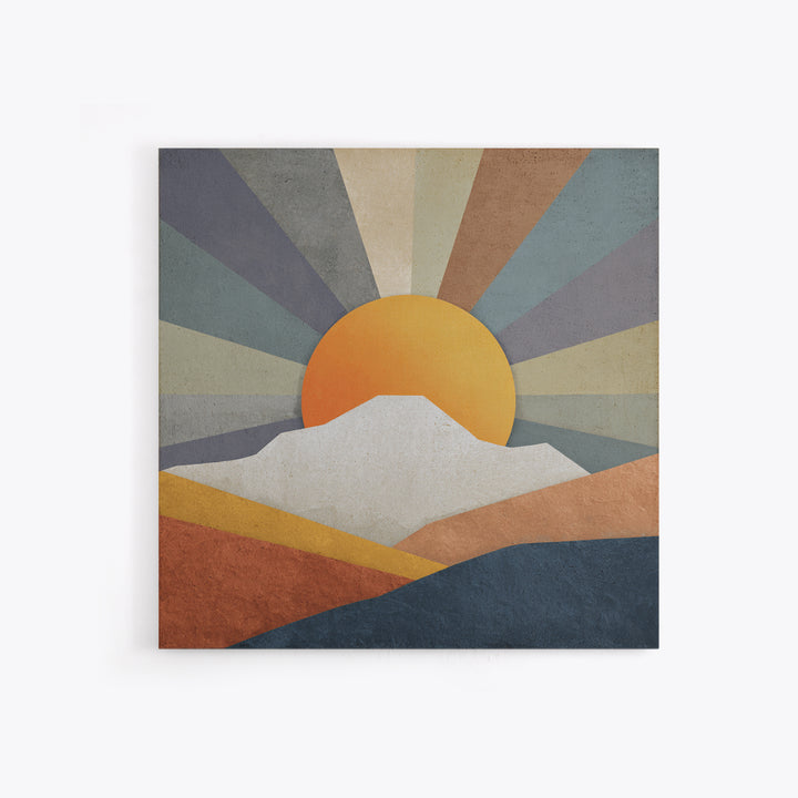 Simple Geometric Sun Framed Canvas Print, Minimalist Art, Neutral Decor, Living Room Decor, Fine Art, Minimal, Home Decor, MIN-1x1-63
