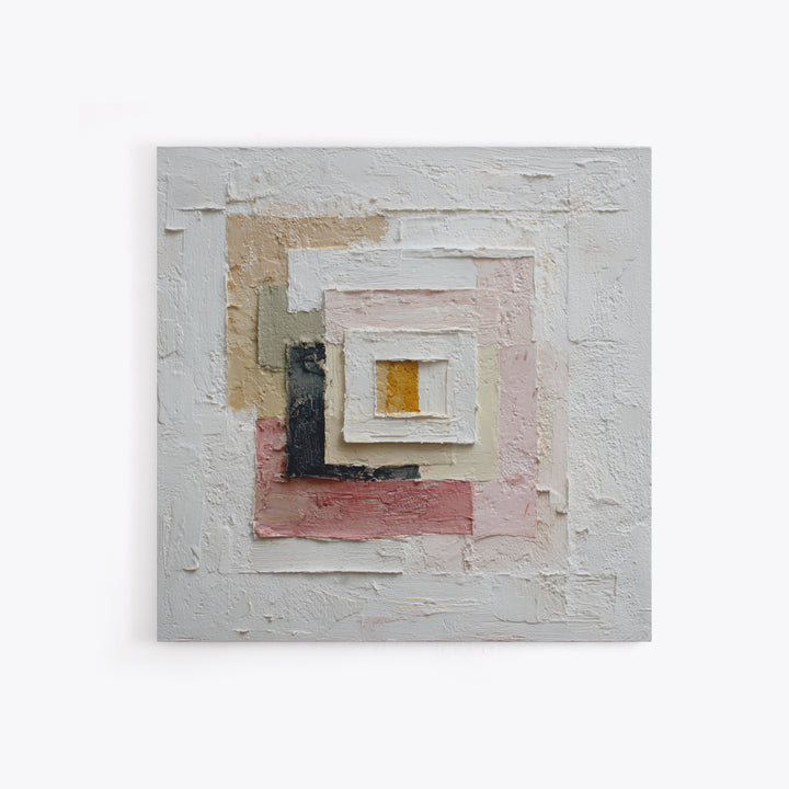 White on White Plaster Texture Study Framed Canvas Print, Minimalist Art, Digital Print, Living Room Decor, Fine Art, Minimal, MIN-1x1-64