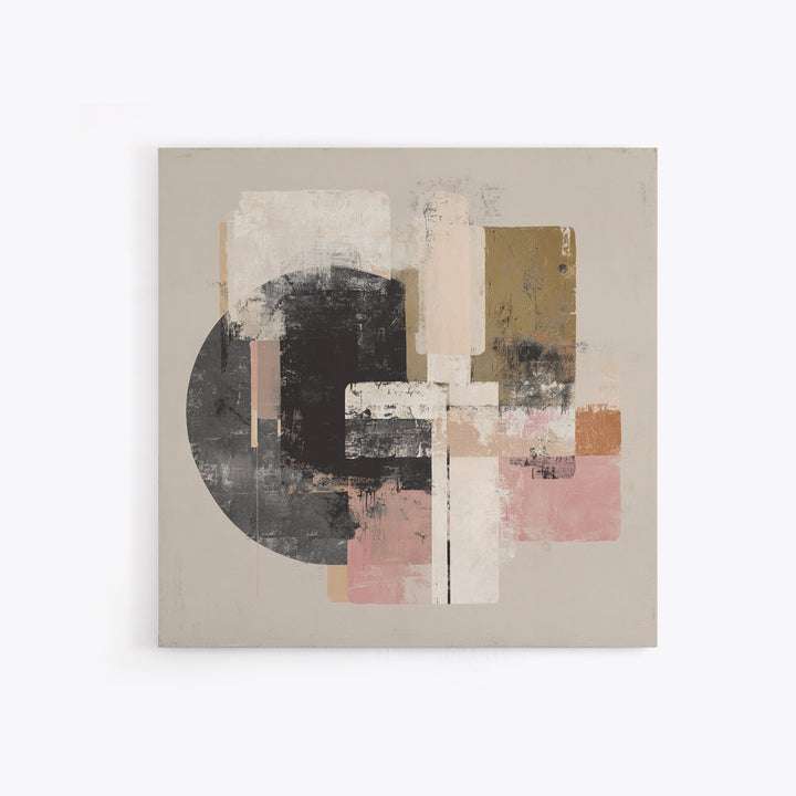 Two Overlapping Organic Shapes Framed Canvas Print, Minimalist Art, Modern Decor, Living Room Decor, Abstract Art, Minimal, MIN-1x1-67