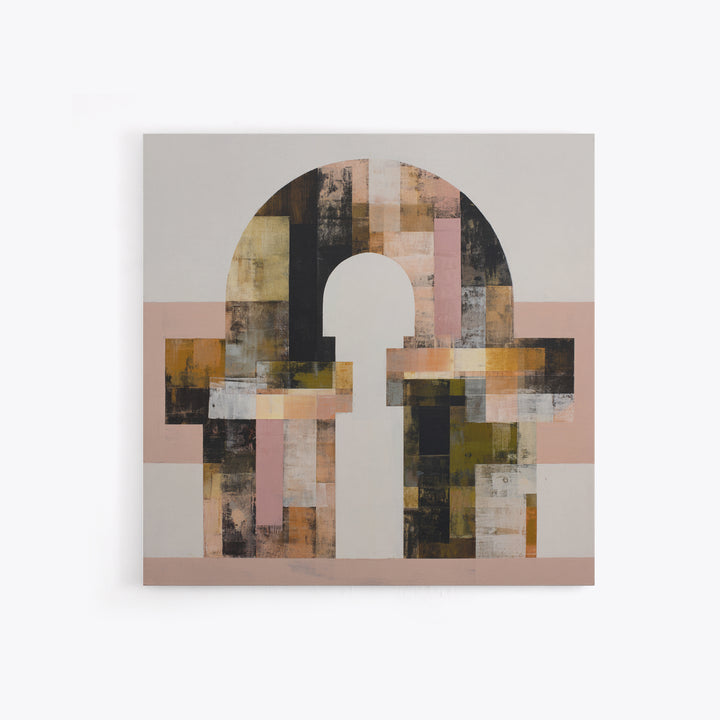 Monochrome Arch and Shadow Composition Framed Canvas Print, Minimalist Art, Art Print, Living Room Decor, Fine Art, Minimal, MIN-1x1-8