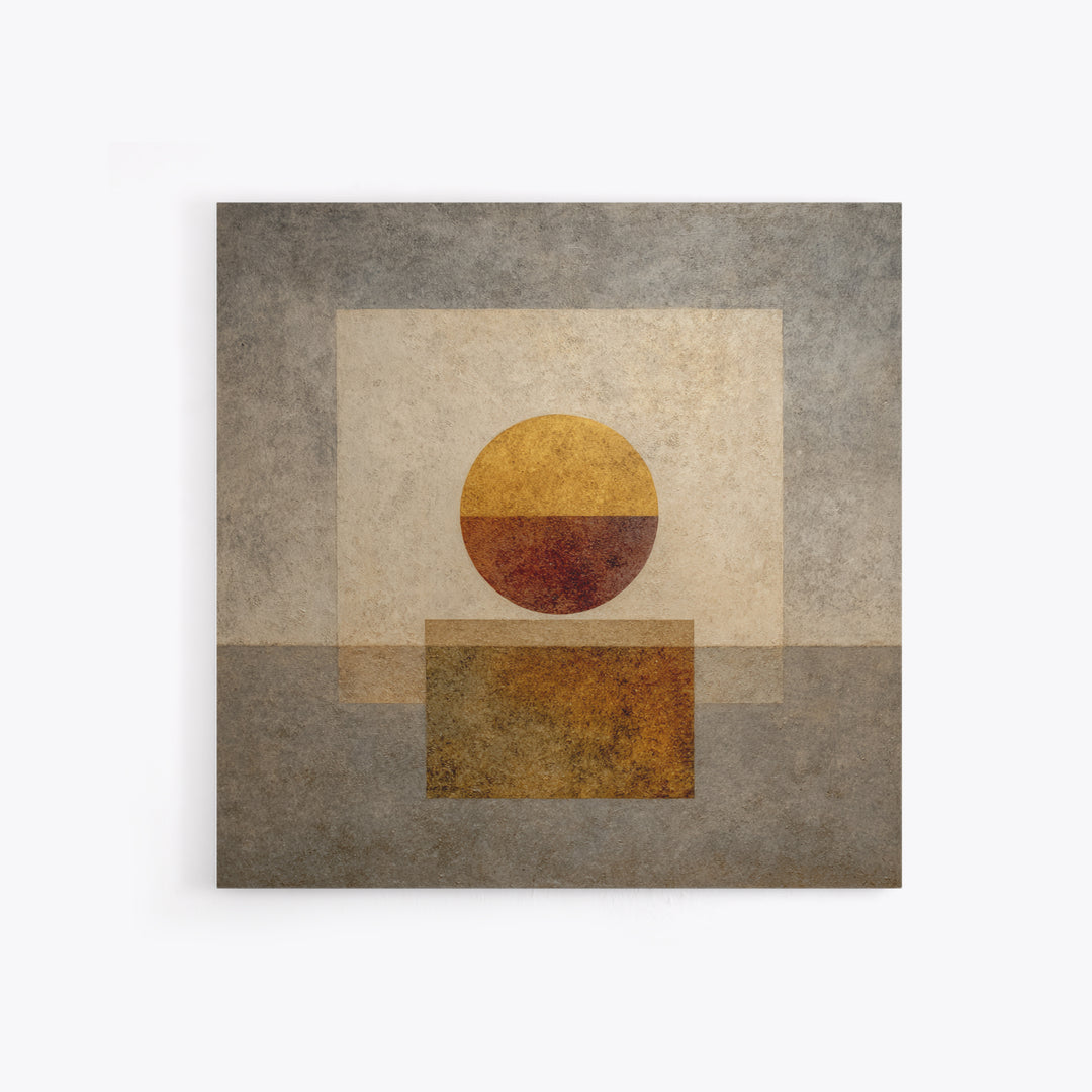 Minimal Moon over a Pale Ocean Canvas Print, Minimalist Art, Art, Living Room Decor, Oil Painting, Minimal, Canvas Tote Bag, MIN-1x1-81