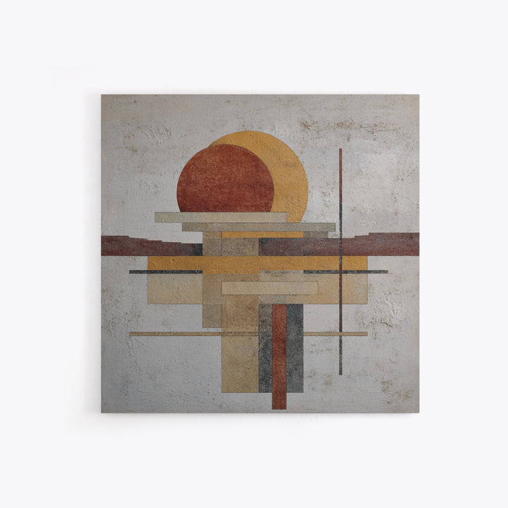Simple Geometric Sun Canvas Print, Minimalist Art, Luxury Decor, Living Room Decor, Abstract Art, Minimal, Art Prints, MIN-1x1-87