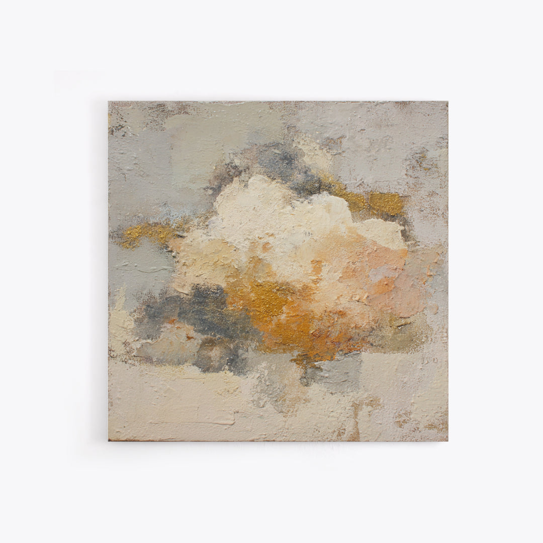 Small Cloud Study Framed Canvas Print, Minimalist Art, Wall Art, Living Room Decor, Oil Painting, Minimal, Large Wall Art, MIN-1x1-93