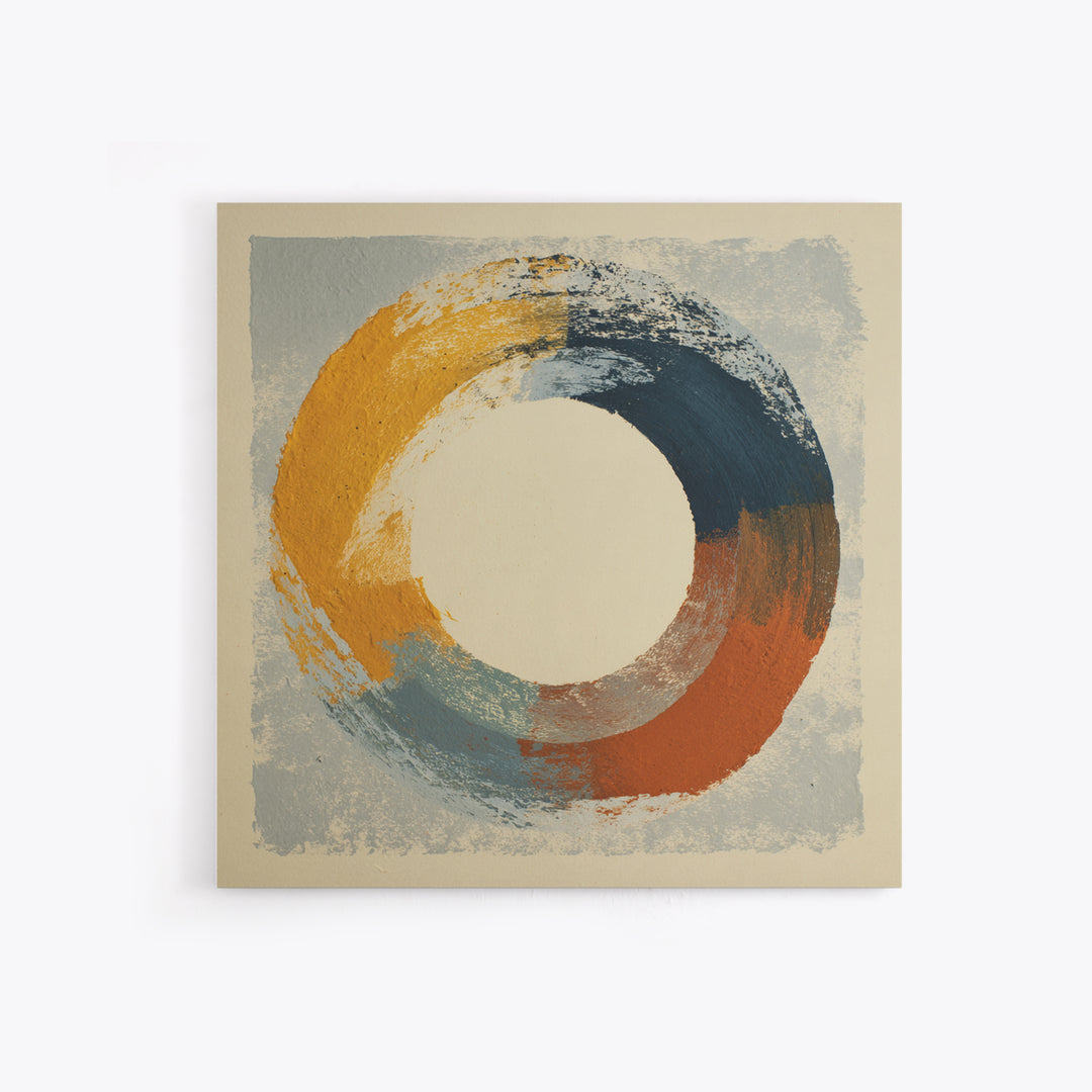 Single Brushstroke Circle Canvas Print, Minimalist Art, Modern Decor, Living Room Decor, Fine Art, Minimal, Poster, Wall Decor, MIN-1x1-94