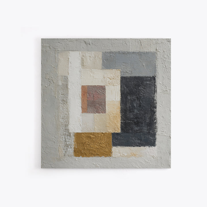 Calm Rectangle Composition Framed Canvas Print, Minimalist Art, Digital Prints, Living Room Decor, Fine Art, Minimal, MIN-1x1-96