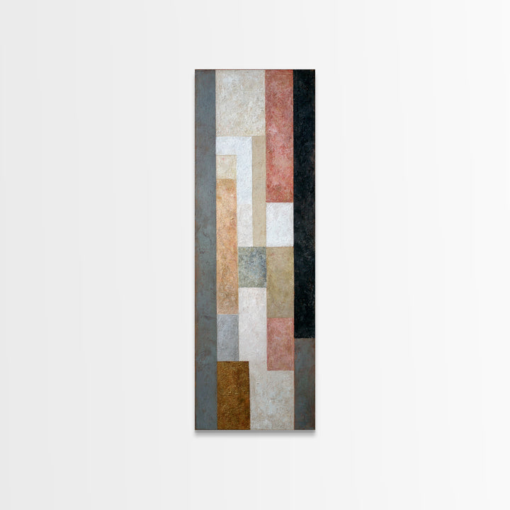 Calm Rectangle Composition Canvas Print, Minimalist Art, Wall Art, Living Room Decor, Oil Painting, Minimal, Large Wall Art, MIN-1x3-12