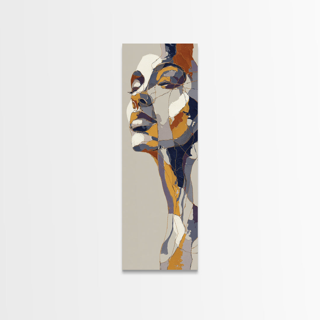 Single Continuous Line Female Face Canvas Print, Minimalist Art, Poster, Living Room Decor, Minimal, Boho, Canvas Tote Bag, MIN-1x3-17