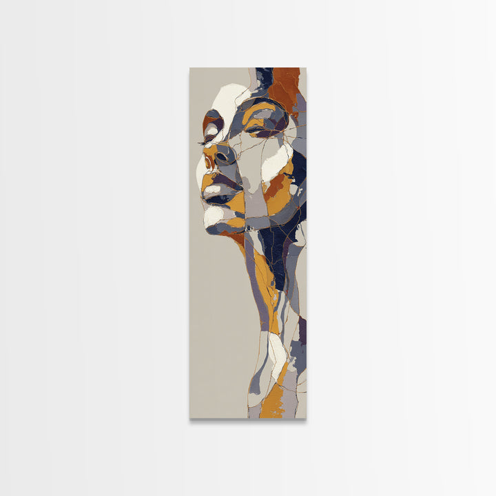 Single Continuous Line Female Face Canvas Print, Minimalist Art, Poster, Living Room Decor, Minimal, Boho, Canvas Tote Bag, MIN-1x3-17