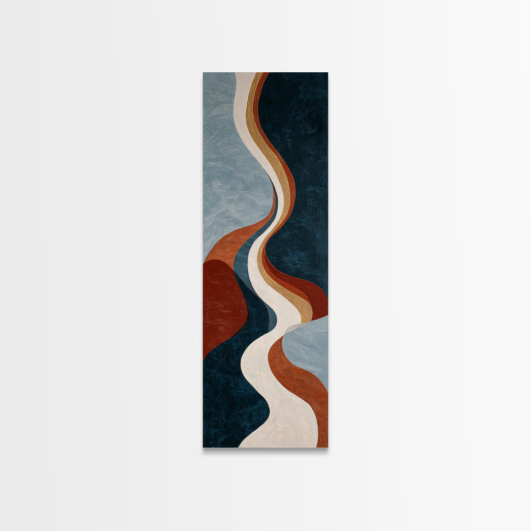 Minimal Abstract Wave Line Canvas Print, Minimalist Art, Printables, Living Room Decor, Abstract Art, Minimal, Boho Wall Art, MIN-1x3-25