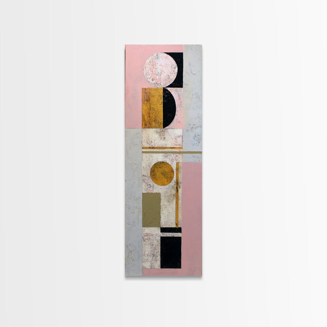 Simple Geometric Sun Canvas Print, Minimalist Art, Boho, Living Room Decor, Abstract Art, Minimal, Abstract Painting, MIN-1x3-27