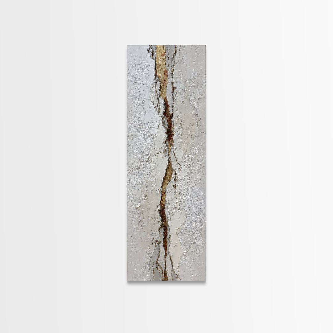 White on White Plaster Texture Study Canvas Print, Minimalist Art, Wall Decor, Living Room Decor, Minimal, Abstract Art, MIN-1x3-28