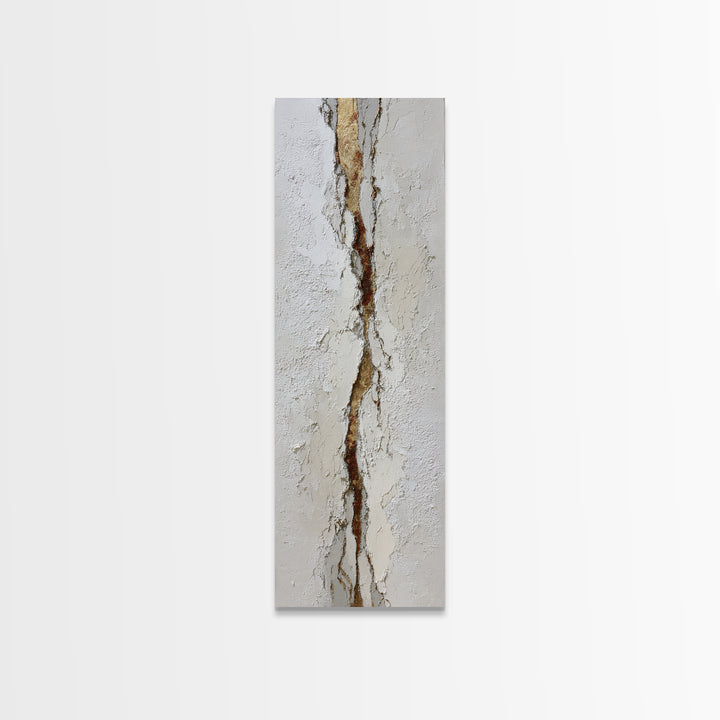 White on White Plaster Texture Study Canvas Print, Minimalist Art, Wall Decor, Living Room Decor, Minimal, Abstract Art, MIN-1x3-28